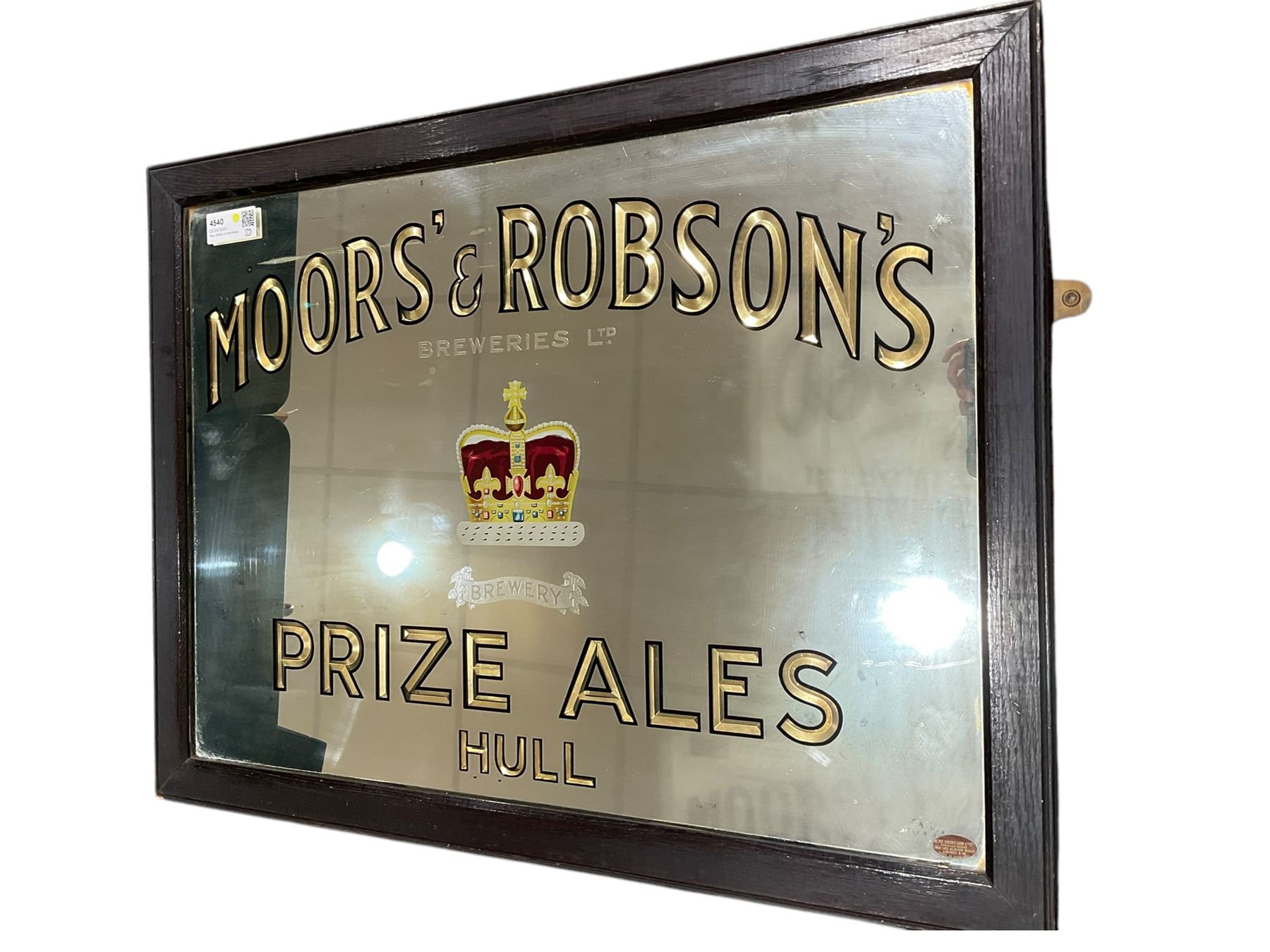 Three advertising mirrors, comprising Moors' & Robson's Prize Ales Hull, Magnet Ales, and Bass in Bottle (3)