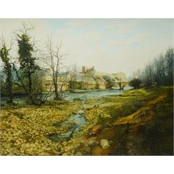 John Ridgewell ARCA (British 1937-2004): 'Richmond - Yorkshire', oil on canvas signed, tit...