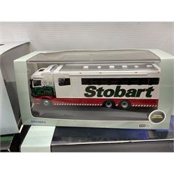 Oxford Die-Cast Eddie Stobart - nine various lorries in the Oxford Haulage series including special and limited editions; all in perspex display cases and boxes (9)