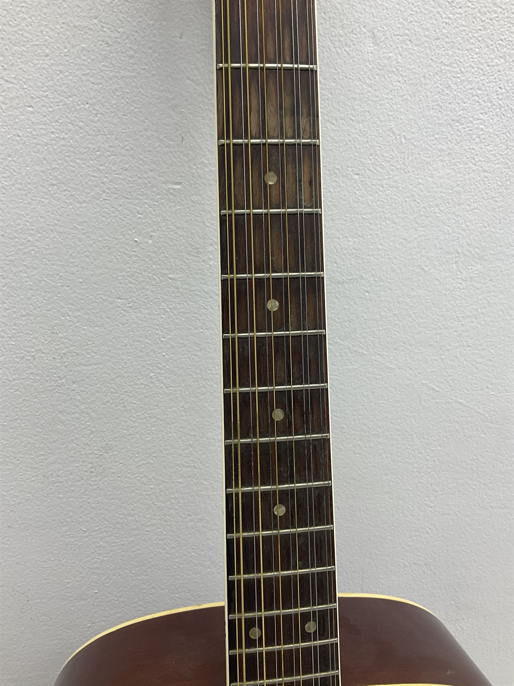 Grant Model No.W-220L twelve-string acoustic guitar with mahogany back and ribs and spruce top L109cm