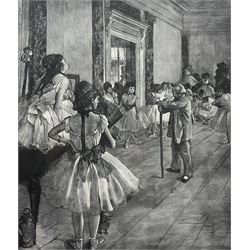 After Edgar Degas (French 1834-1917): 'La Classe de Danse', chalcograph engraving, with Musee De Louvre blindstamp, 33cm x 29cm 