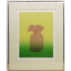  Derrick Greaves (British 1927-): Vase of Flowers, limited edition lithograph no.66/200 signed and dated 81 in pencil 57cm x 43cm  