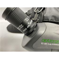 Opticron ES 80 GA Waterproof spotting scope with 'Opticron HDF zoom' eyepiece and stay on case