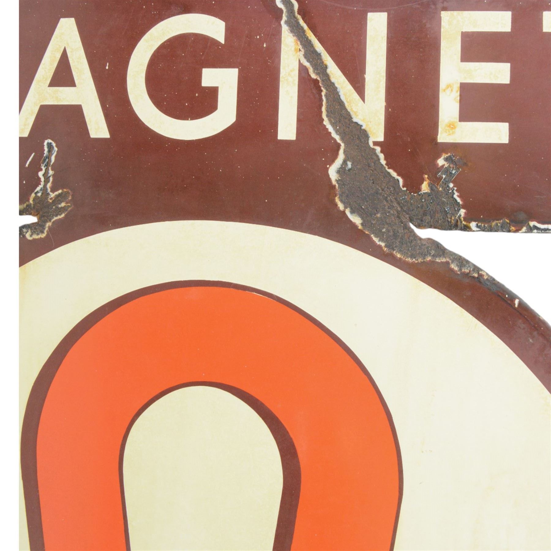 Magnet Ales enamel advertising sign, H117cm, W76cm