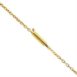 Edwardian 15ct gold split pearl flower head and foliate necklace, with detachable 18ct gold old cut diamond and split pearl flower head pendant, in fitted velvet and silk lined box