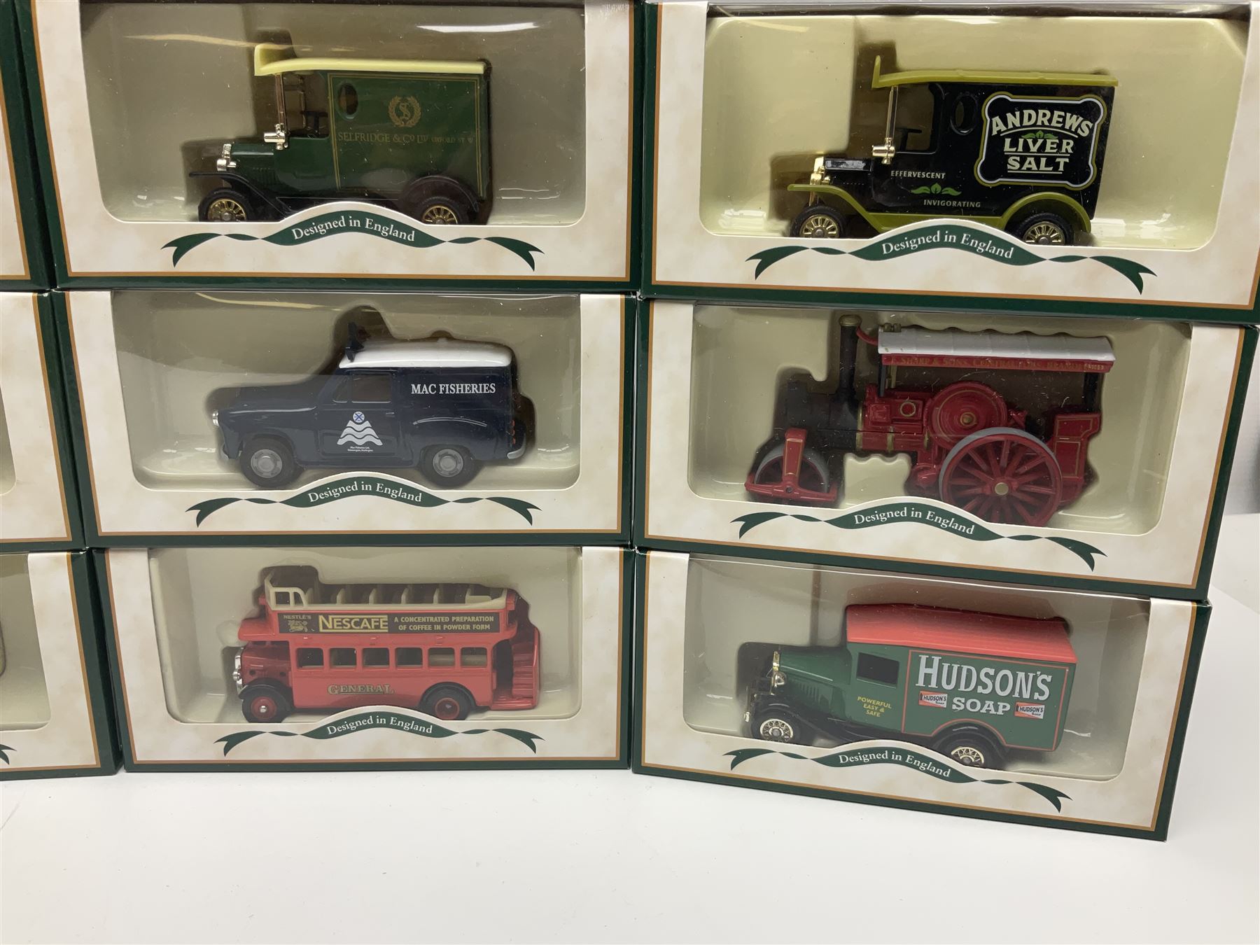 Fifty-nine Lledo Days Gone die-cast models, predominantly advertising/promotional vehicles; all boxed (59)