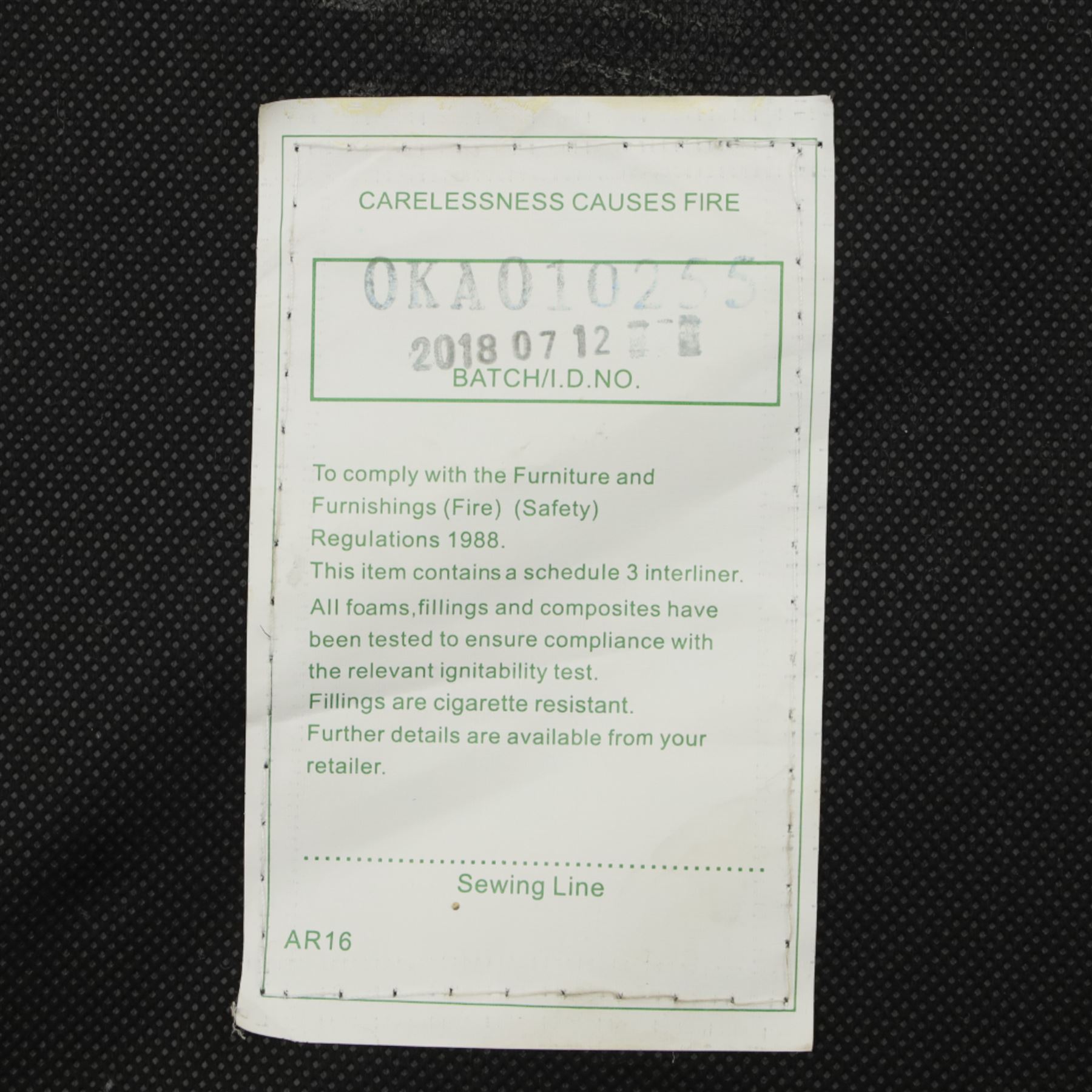 Oka - Costellina circular ottoman stool upholstered in truffle velvet, metal studs lining the top edge