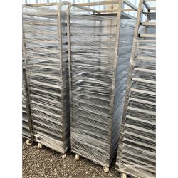 Stainless steel commercial tray rack trolley, 18 racks complete with 18 aluminium trays, tray size 66cm x 46 cm - THIS LOT IS TO BE COLLECTED BY APPOINTMENT FROM DUGGLEBY STORAGE, GREAT HILL, EASTFIELD, SCARBOROUGH, YO11 3TX