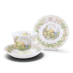Royal Doulton Brambly Hedge Afternoon tea sets, for Spring, Summer and Autumn, together with winter plate and saucers and two trinket dishes   