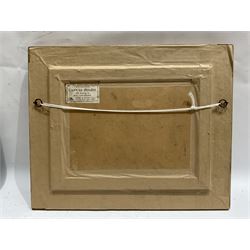 English School (19th Century): Horse and Cart Leaving the Village, oil on board unsigned 24cm x 35cm 