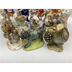 Twelve Royal Albert Beatrix Potter figures, including Mr Alderman Ptolemy, Peter Rabbit and This Pig Had None, etc, some boxed, together with four Royal Worcester Noddy figures, including Big Ears and PC Plod, boxed