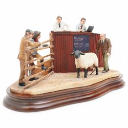 Border Fine Arts limited edition group 'What am I Bid? (Suffolk)' by Ray Ayres, model B0904  No.153/350, boxed and with certificate