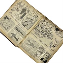 Album of WWII era paper ephemera, to include cartoon illustrations by George Goodwin Butterworth and Clive Uptton, articles and photographs
