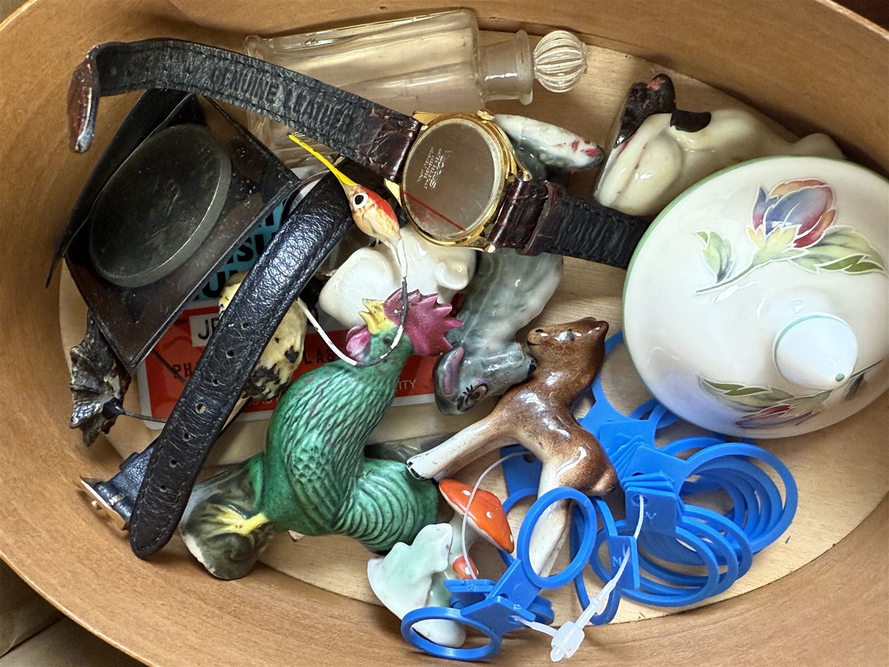 Silver cigarette case, hallmarked, together with a silver plated cigarette case, ladies watch etc 