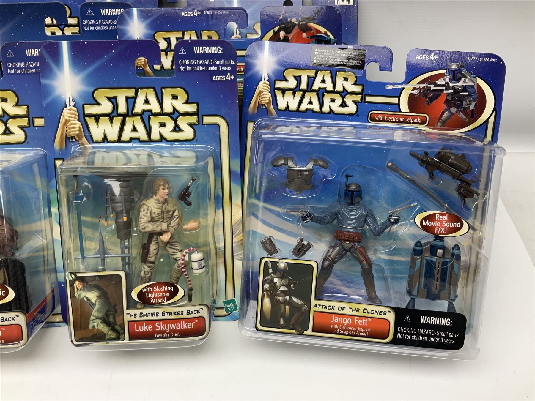 Star Wars - twenty-nine carded action figures comprising fourteen Attack of the Clones; six The Empire Strikes Back; four Return of the Jedi; and five others; all unopened blister packs (29)