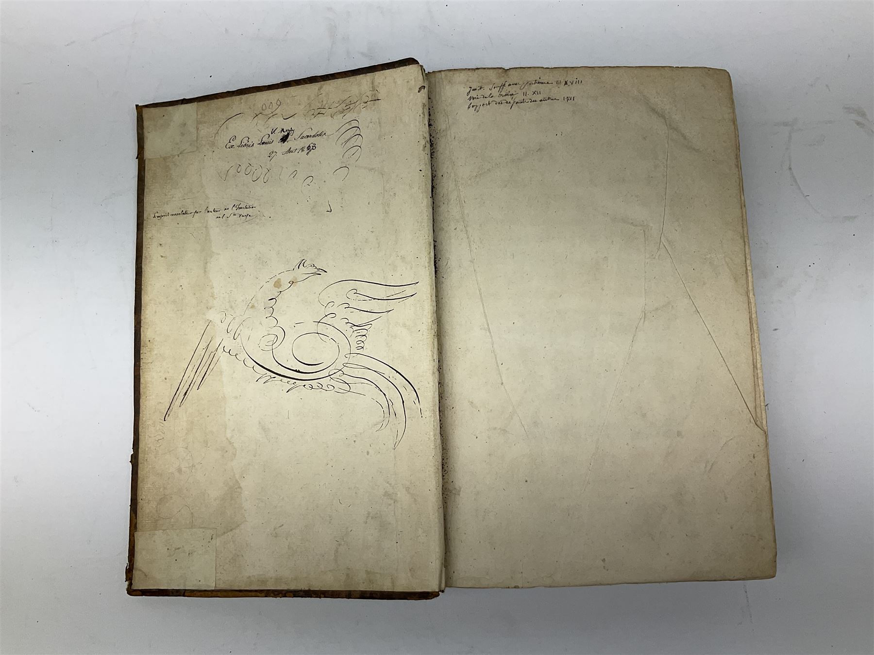 Three 17th century Lugduni (Lyon) printed books each with engraved title page in red and black comprising R.P. Corn Cornelii A Lapide .... Tomus Primus. 1690; R.P. Cornelii Cornelii A Lapide .... 1683; and Hortus Pastorum Sacrae Doctrinae Floribus Polymitus .... 1668. All folio with full calf bindings (3)
