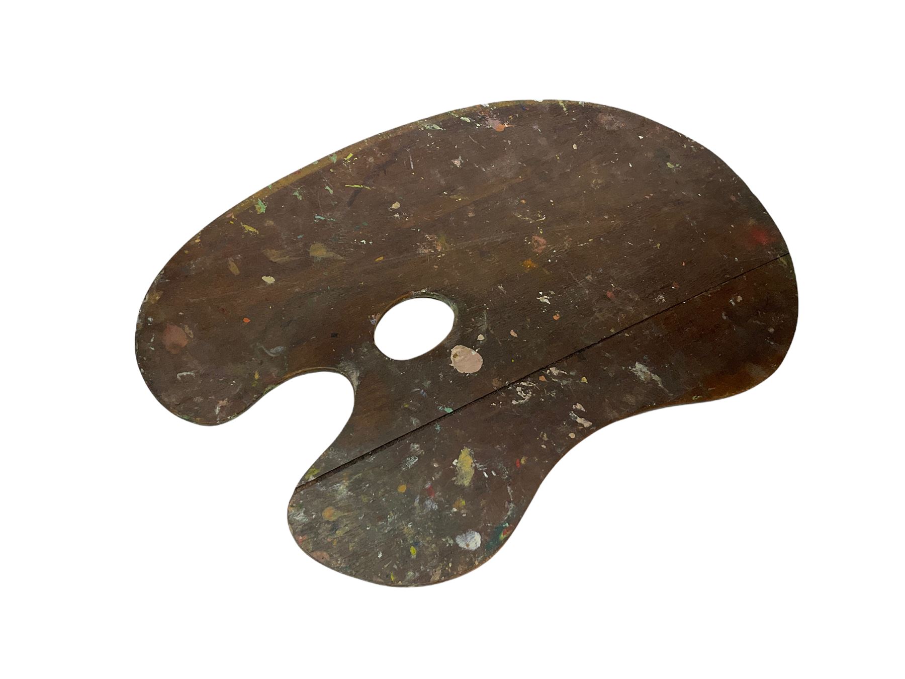 Dorothea Sharp ROI RBA (1874-1955): 20th century mahogany artist's box from Sharp's London studio, including contents: brushes and pallet knives, together with a studio palette, The Biography of Dorothea Sharp, Rock Pools & Sunshine by Helen Entwisle, and copies of two letters relating to the acquisition of the artist's box.

Provenance: Acquired alongside the purchase of other items from Sharp's Studio from Mr & Mrs Mills by Biographer Helen Entwisle in 1994). Later purchased by the current vendor along with other items from Entwisle who currently lives in Knaresborough. (Part sold at Lanes in Cornwall). 
