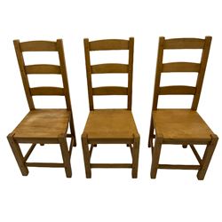Set six farmhouse style dining chair