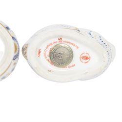 Three Royal Crown Derby rabbit paperweights, largest H7cm