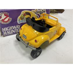 Ghostbusters - 'ECTO 1' car with two figures; ECTO-2 Vehicle, Highway Hunter Action Ghost Vehicle and Haunted Vehicles Air Sickness; all boxed; racing car with Egon Spengler driver; two 1984 Marshmallow Man figures; and four unopened carded/boxed figures etc