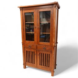 Reclaimed hardwood bookcase display cabi