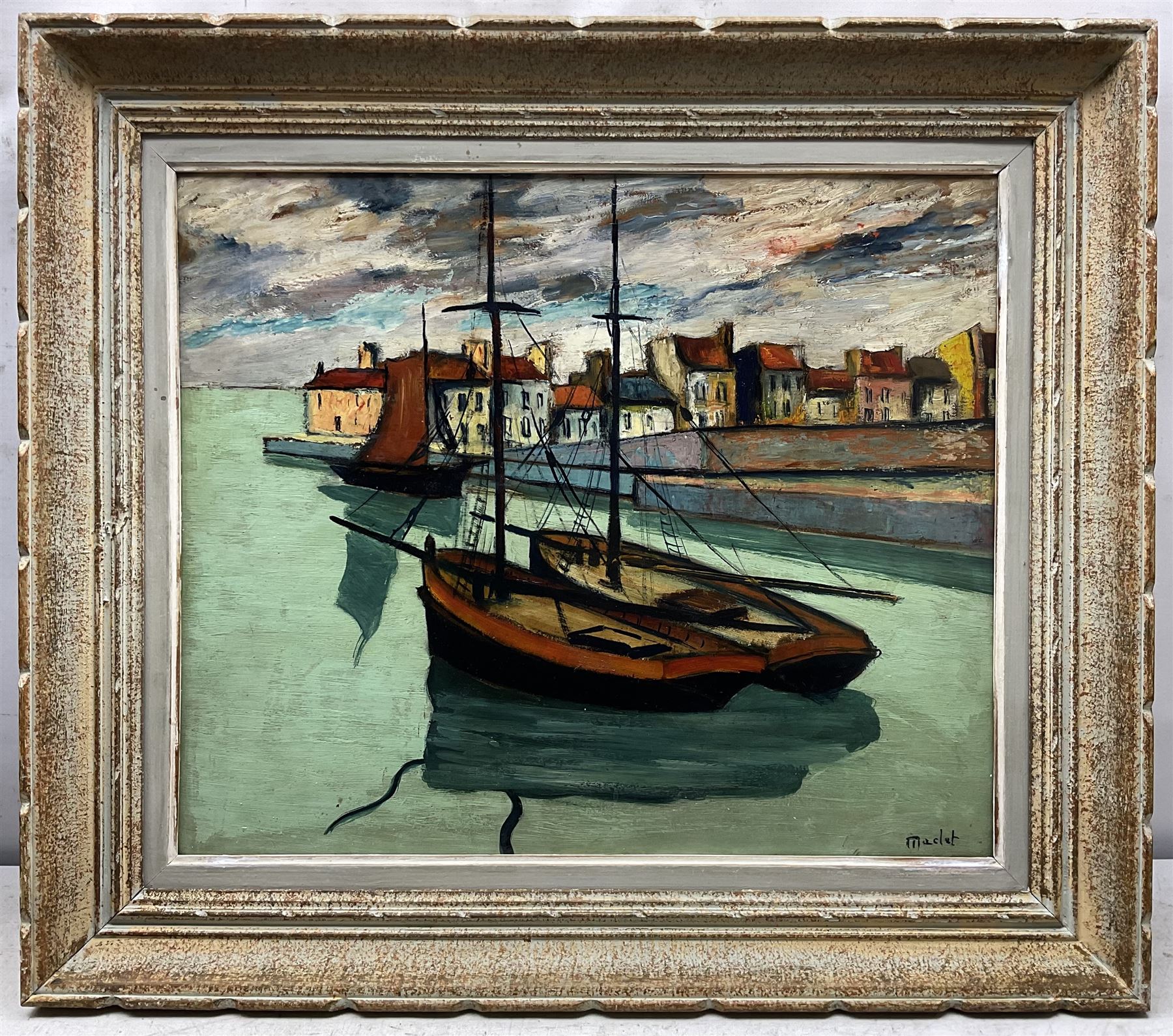 Élisée Maclet (French 1881-1962): Fishing Boats in 'Concarneau' Harbour, oil on board signed 45cm x 54cm