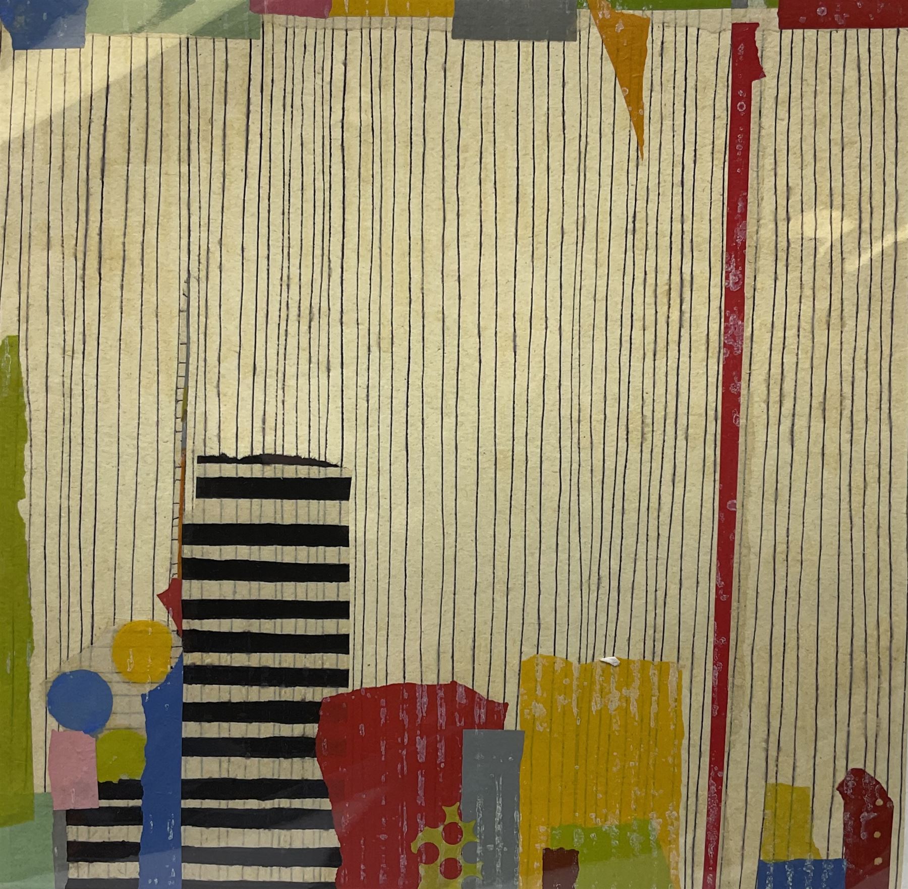 Anne Goujaud (French 1954-): 'Lighthouse I' and 'Lighthouse II', pair monotypes signed 30cm x 30cm (2) (unframed) 