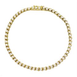 18ct gold round brilliant cut diamond bracelet, stamped, total diamond weight approx 2.00 carat