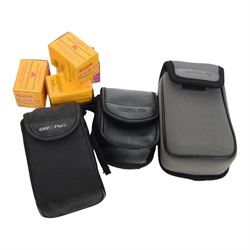 Collection of cameras, including Agfa 780, Minolta Riva GT, Olympus Trip XB3 and Voigtlander VITOMATIC Ia