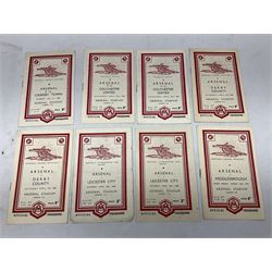 Arsenal F.C. - twenty-five home programmes 1947/48 including Division One, F.A. Cup, Football Combination Cup (Reserves) and a Friendly Match; some Souvenir editions and duplicates (25)
