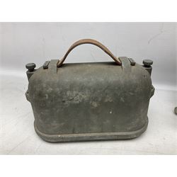 Cooke Troughton & Simms grey painted brass dumpy level in carrying case; and WW2 British .303 Vickers Machine Gun brass Clinometer, stamped 'V.E. 0067' serial No. 2370,  dated 1944 unboxed (2)