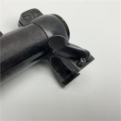 Oigee Berlin Gnomet 2.5x telescopic sight with adjustable quick detachable mounts and picket post graticule; retailers marks for Alex Henry & Co 22 Frederick Street Edinburgh No.6733 L23cm