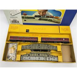 Hornby Dublo - three-rail set P22 'The Royal Scot' passenger train set with Duchess Class 4-6-2 locomotive 'Duchess of Montrose' No.46232, two coaches, track and spanner etc, boxed with instructions.