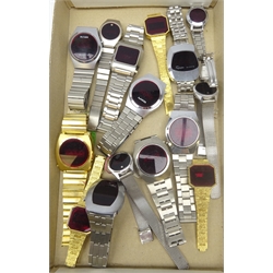  Collection of LED ladies & gents stainless steel quartz wrist watches incl. Ajanta, Pateau, K.I.C etc (15)  