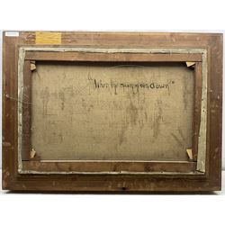 Alfred Fontville de Breanski Jnr. (British 1877-1945): 'When the Sun Goes Down', oil on canvas signed, titled verso 50cm x 75cm