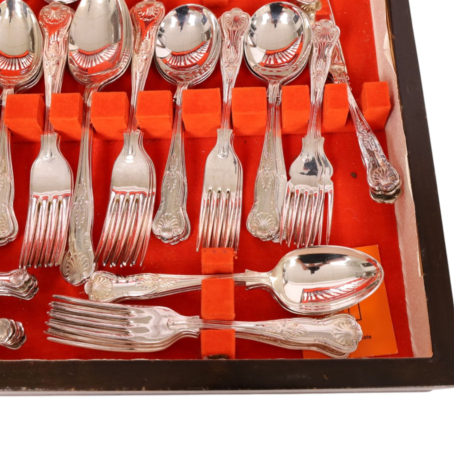 Kings pattern canteen of cutlery by Webber and Hill