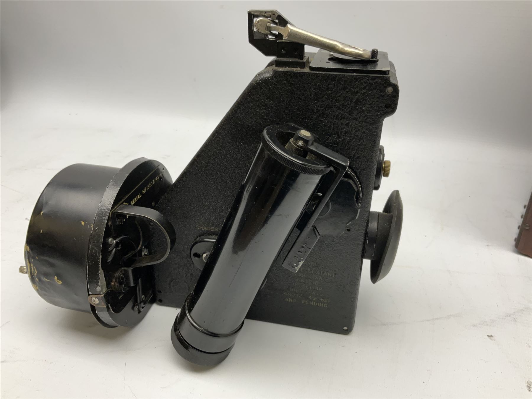 WW2 Air Ministry Bubble Sextant Mk. IXA 6B/218 No.561/44 in original box; and Air Ministry Lamp Signalling Type 