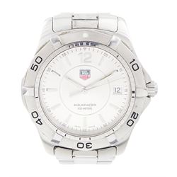 Tag Heuer Aquaracer 300 meters gentleman's stainless steel quartz wristwatch, Ref. WAF112,...