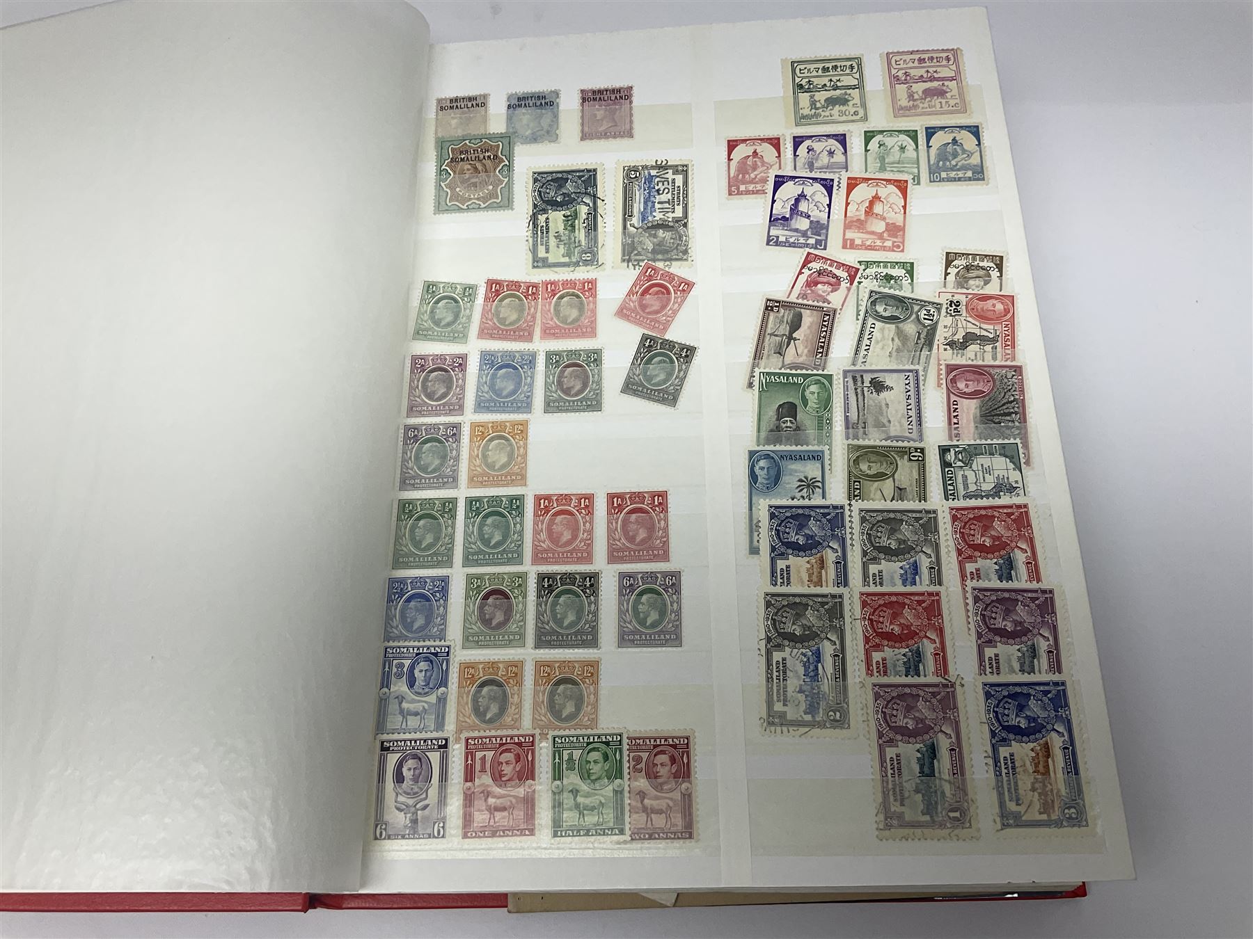 Great British, Commonwealth and World stamps, including South Africa, Malta, Falkland Islands, Gambia, Hong Kong, Grenada, Nyasaland, Somaliland, Antigua etc, housed in six albums or stockbooks