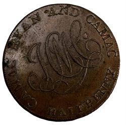 Camac Kyan and Camac Irish 1792 halfpenny token 
