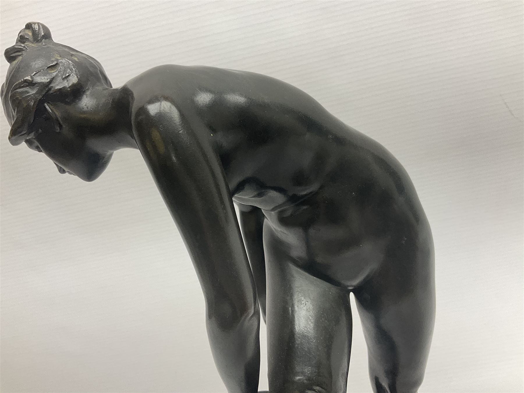 Sir Edgar Bertram MacKennal (Australian 1863-1931), Diana Wounded, bronze with black patina, signed and dated B MacKennal 1905, H37cm