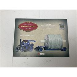 Four boxed Corgi ‘Vintage Glory of Steam’ die-cast models, comprising Fowler B6 Road Locomotive, Foden Steam Wagon, Sentinel Platform Wagon and Foden Dropside Wagon