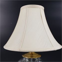 Waterford crystal table lamp, upon a circular gilt metal base, with shade H52cm