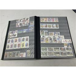 Stamps including Queen Victoria Queensland, modern Australia, King Edward VII Ceylon and Mauritius, South Africa, Gambia, Falkland Islands, Gold Coast, Ireland etc, housed in seven albums/folders and on loose album pages, in one box