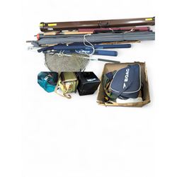 Collection of fishing rods, including House of Hardy; fibalite spinning and Richard Walker...