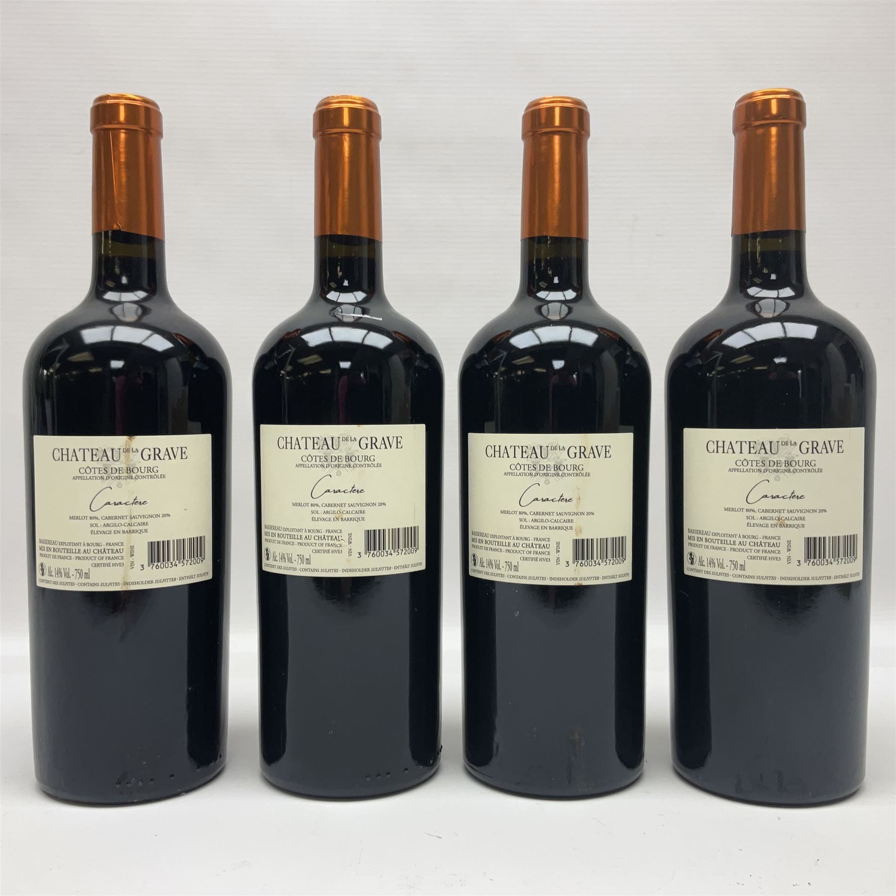 Château de la Grave ‘Caractère', 2019, Côtes de Bourg, 750ml, 14% vol, eight bottles 