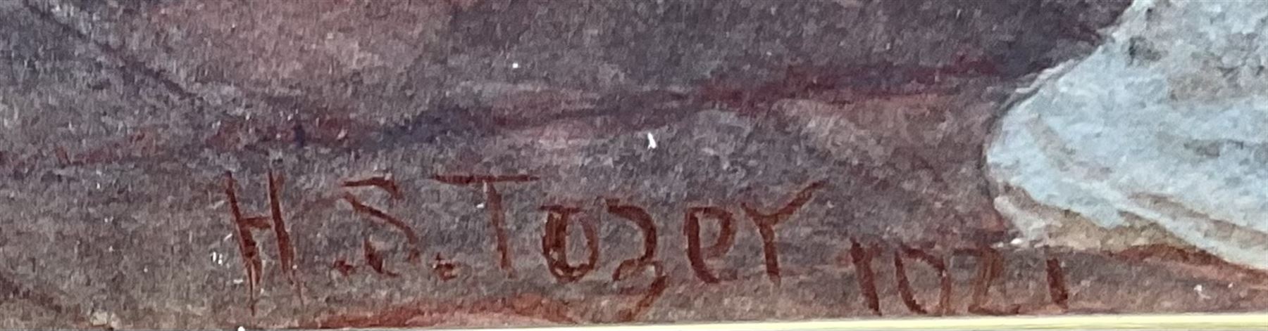 Henry Edward Spernon Tozer (British 1864-1940): 'A Call and A Crack' & 'Tea and Scandal', pair watercolours signed and 1921/22, 22cm x 32cm (2)