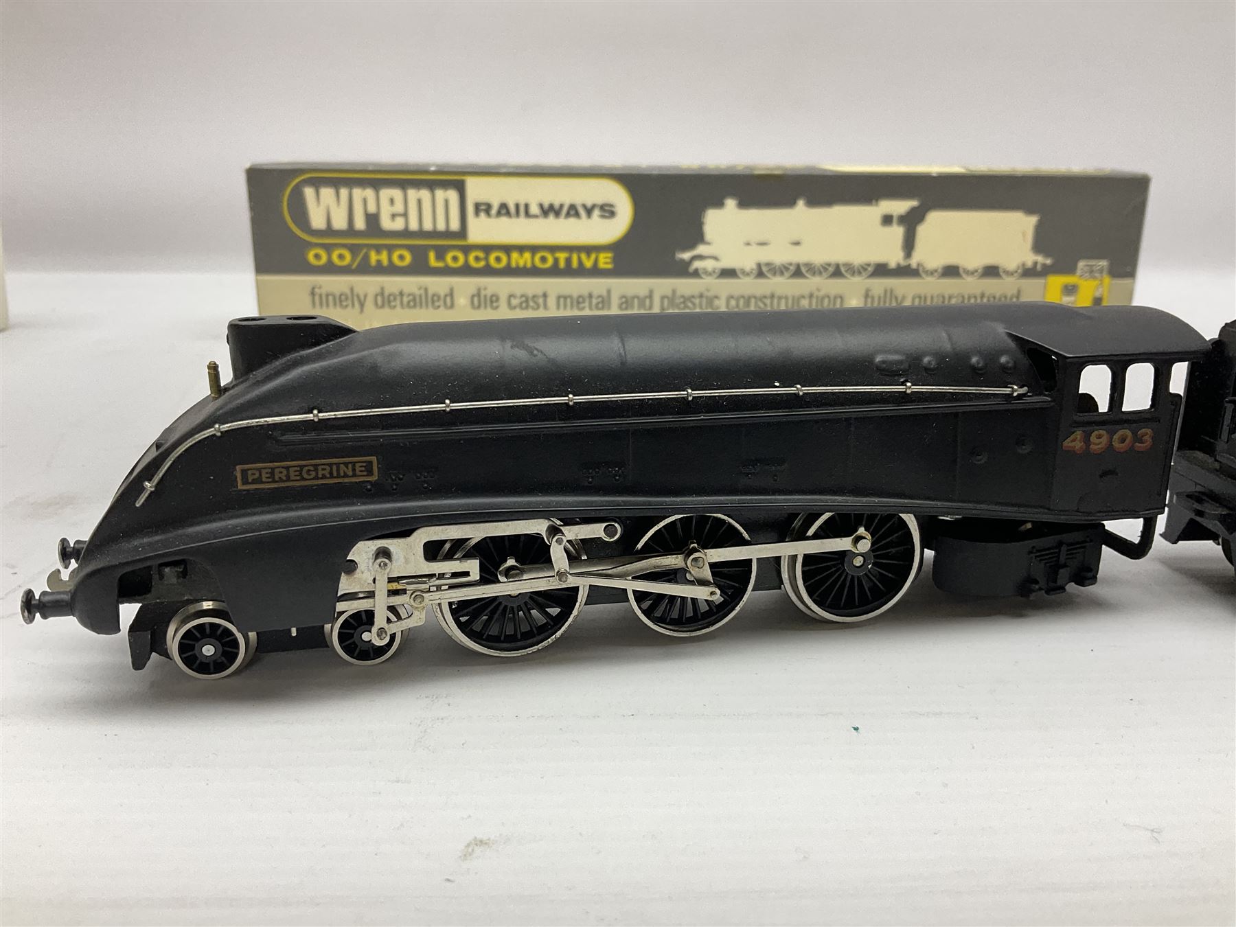 Wrenn '00' gauge - two Class A4 4-6-2 locomotives - 'Peregrine' No.4903 in NE Black; and 'Golden Eagle' No.4482 in LNER Green; both boxed with instructions (2)