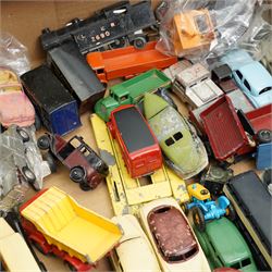 Collection of die cast model vehicles including Burago Jaguar 'E', Corgi, Dinky, Matchbox etc