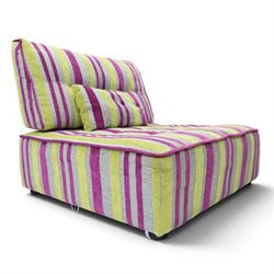 Fama - 'Arianne Love' modular sofa, comprising five sections; two corner 'C' sections, seat 'A' section and footstool, raised on bun feet